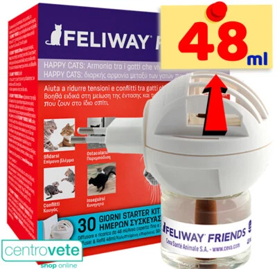 FELIWAY FRIENDS - Diffusore e Ricarica 48 ml - Armonia tra Gatti a Casa - Stress - Immagine 1 di 2