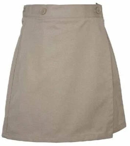 Dickies Girls School Uniform Scooter Skirt Shorts Khaki Tan Twill 20 New Skort - Picture 1 of 5