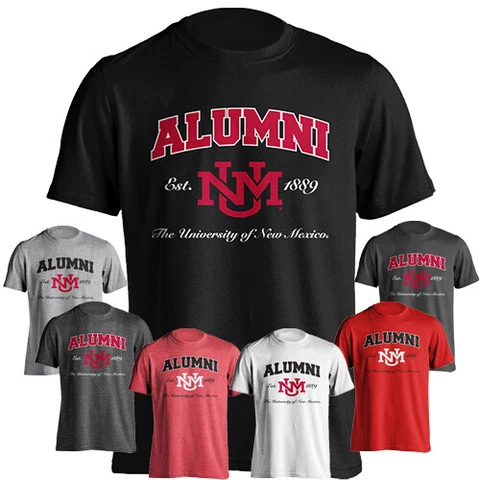 University of New Mexico Lobos Alumni Logo Tee Short Sleeve Graduate T-Shirt Cover
