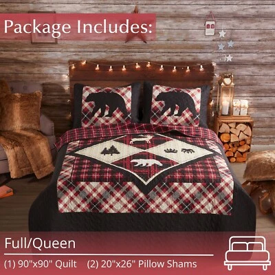 Virah Bella - Diamond Bear Lodge - Conjunto de colcha reversível leve - Imagem 1 de 4