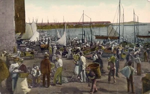 La Piazza del Mercato a Colon dall'ingresso Canale Atlantico cartolina d'epoca Panama - Foto 1 di 2
