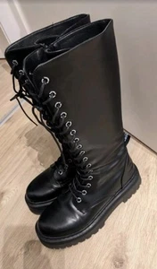 Dockers Boots Gr. 41 Schwarz Kunstleder-Stiefel - Bild 1 von 6