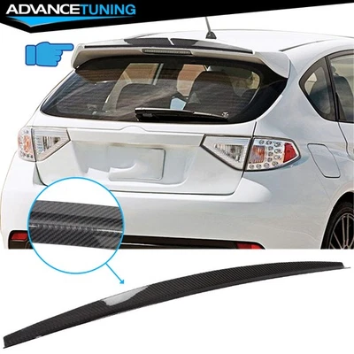 Closeout! For 08-14 Subaru Impreza WRX 3rd Carbon Fiber Roof Spoiler Gurney Flap - Image 1 of 4