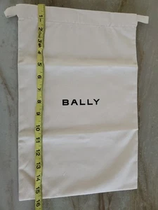 Bally unbenutzter weißer Staubschuhbeutel mit Kordelzügen 16"x10" - Bild 1 von 3