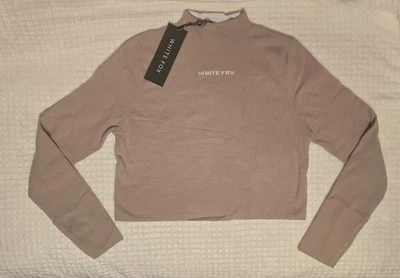 Suéter Corto Manga Larga Tejido Tribeca Blanco Fox Boutique Arena Talla L/XL NUEVO CON ETIQUETAS Foto 1 de 4