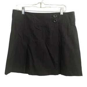 INC International Concepts Mini Skirt Womens Size 12 Black button - Picture 1 of 8