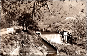 Handy Dam at Entrance to Big Thompson Canon Colorado 1940s RPPC Postcard - Picture 1 of 2