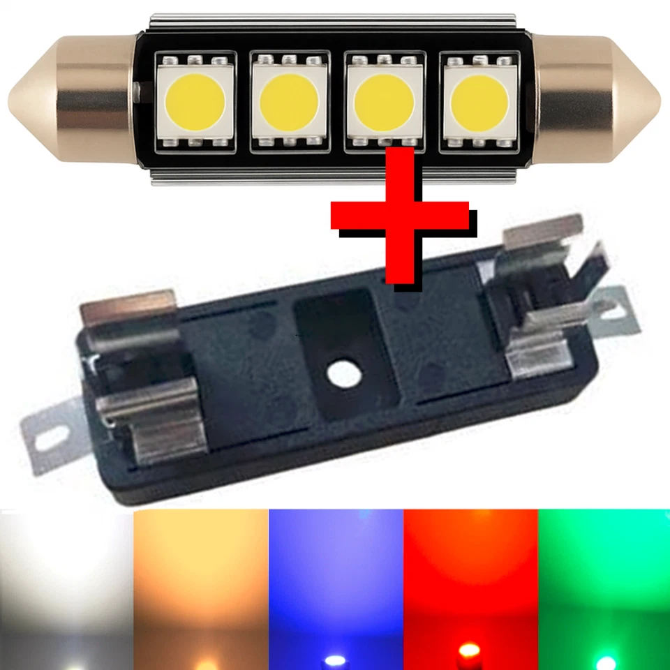 LED Festoon Sofittenlampe 43mm 12V Iluminación Interior Coche Bombilla - Imagen 1 de 1