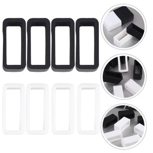 Correa de reloj de silicona 8 piezas cierre de hebilla para correa de reloj 20 mm negro blanco - Imagen 1 de 12
