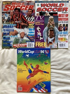 VINTAGE Soccer Program Magazine Lot •  1990’s • World Cup - Image 1 of 4