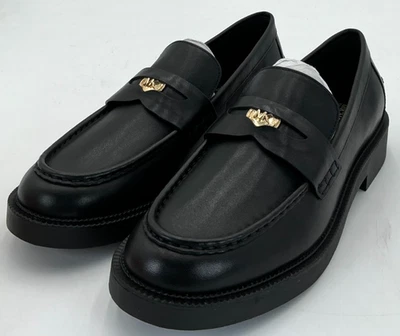 Michael Kors Eden Women's Size 8 Black Leather Loafers NIB - Image 1 of 4