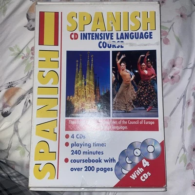Spanish CD Intensive Language Course. New, 4 CDs, 200 Page Coursebook - Image 1 of 3