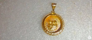 14k massiv Gold Vater Mutter Kind Familie Liebe Anhänger ((W93)) - Bild 1 von 4
