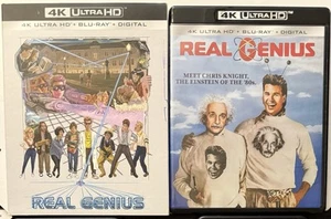 REAL GENIUS 4K ULTRA HD BLU RAY 2 DISC VAL KILMER WITH RARE OOP Slipcover - Imagen 1 de 3