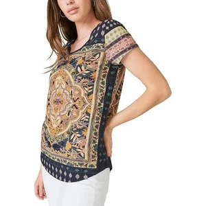Neu mit Etikett Lucky Brand Perserteppich doppelseitig Boho Grafik T 1X - Bild 1 von 8