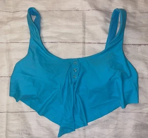Women’s Large (11-13) No Boundaries Blue Handkerchief Bikini Top - Picture 1 of 3