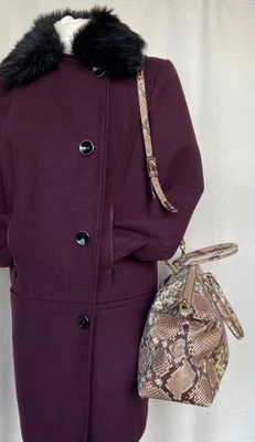 Michael Kors Embossed Leather Snakeskin Python Print Riley Satchel Hand Bag - Image 1 of 4