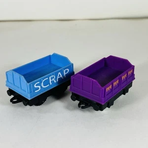 Trackmaster Trailers Open Cargo Cars Thomas The Train Pull Behind Scrap Race Lot - Picture 1 of 13