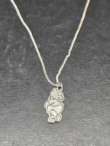 Vintage Disney Avon Winnie Puuh Charm/Anhänger Halskette Sterlingsilber - Bild 1 von 7