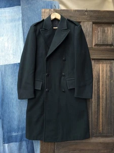 Vintage 1970s Canadian Army Josef Freed Clothing Green Wool Overcoat Small - Picture 1 of 12