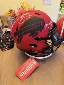KELLY / THOMAS / REED SIGNED BUFFALO BILLS FULL SIZE RAVE AUTHENTIC HELMET - COA - Picture 1 of 6