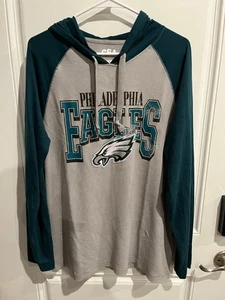CSA Philadelphia Eagles leichter atmungsaktiver Hoodie grün grau Herren Gr. Large - Bild 1 von 4