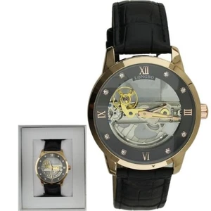 Origna Longbo Men's Automatic Watch with Leather Strap - Rose/Black - Picture 1 of 4