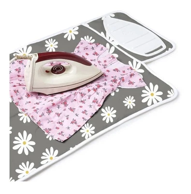 Encasa Flower Design Table Top Ironing Mat 100% Cotton - Image 1 of 4