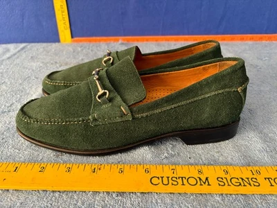 Cole Haan Green Suede Slip On Penny Loafers Women's size 9 B - Image 1 of 4