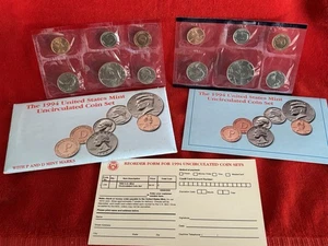 1994 US Mint Uncirculated Coin Set P & D Mint Marks - Picture 1 of 10