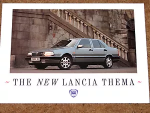 Folleto de ventas LANCIA THEMA 1988 lanzamiento vista previa del Reino Unido - es decir, turbo es decir, 16 V - excelente - Imagen 1 de 3