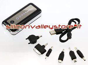Power Bank 5600 MAH Batteria Esterna USB IPhone Samsung HTC Nokia LED Nero - Foto 1 di 1