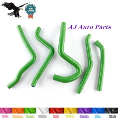 KITS DE MANGUERA DE RADIADOR DE SILICONA VERDE PARA KAWASAKI KX 250 1990 1991 1992 1993 Foto 1 de 4