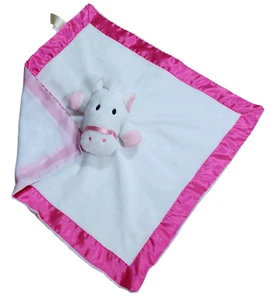Dan Dee HTF Lovey Security Blanket Plush Horse Pink White Satin Play - Picture 1 of 3