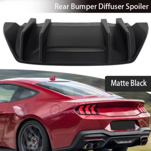 Alerón inferior difusor de labios de parachoques trasero para Ford Mustang GT S650 2024 negro mate - Imagen 1 de 12