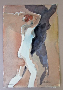 Nude Study Watercolour 'Goyaesque', Sketch by John Bastin - Picture 1 of 1