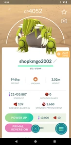 Pokémon Trade Go ---- Shiny Groudon Lv40 - 3 Moves - Bild 1 von 2
