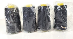 American & Efird Perma Core Tex 24 Black Thread Cone 5486M 6000yds Lot of 4 - Picture 1 of 5
