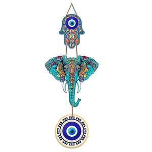Designer Elephant Wooden Wall Hanging for Home Decor | Hand Decoration - Picture 1 of 5