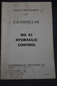 *COLOR* Service Information for Caterpillar #41 Hydraulic Control - Picture 1 of 10