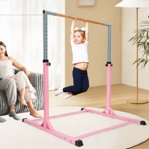 Gymnastics Kids Horizontal Bars Training Kip Bar Adjustable Height Gym Home Gift - Picture 1 of 8