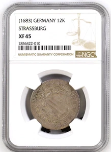 1603 German States Strassburg 12 Kreuzer, NGC XF 45, KM-147, City Issue, Germany - Picture 1 of 2