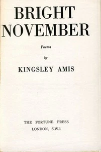 Kingsley AMIS. Bright November Poems 1964 Unauthorized  - Picture 1 of 1