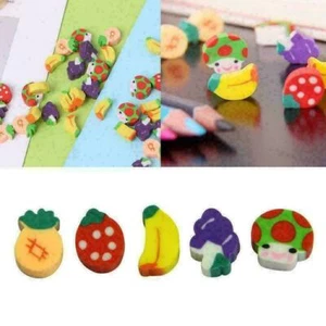 Mini Fruit Shaped Rubber Pencil Eraser Novelty Stationery Gift HOT SALE - Picture 1 of 9