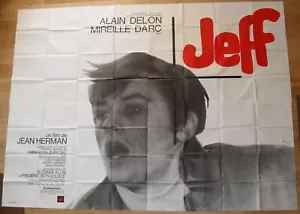 JEFF alain delon affiche cinema 320x240 cm originale 4 paneaux '68 - Foto 1 di 1