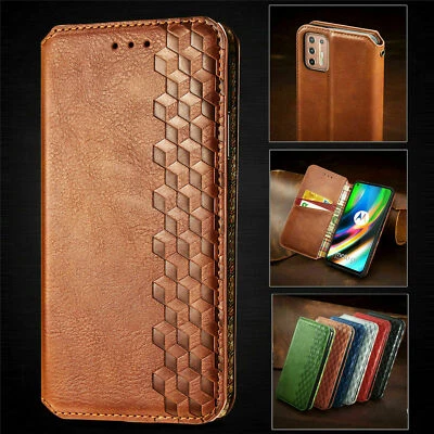 For Motorola G Play 2024/Stylus 2022/Pure 2021 Magnetic Leather Wallet Flip Case - Image 1 of 4
