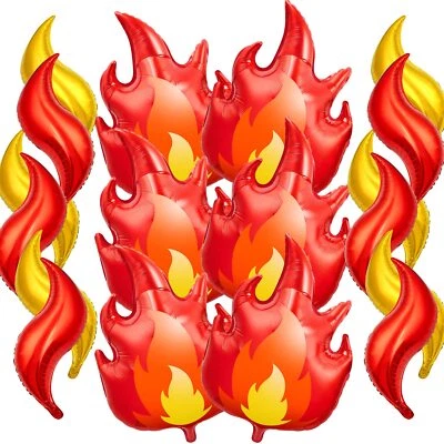 18 Piezas Camión de Bomberos Cumpleaños Fiesta Suministros 32 Pulgadas Globos de Fuego Fogata Decoración Foto 1 de 4