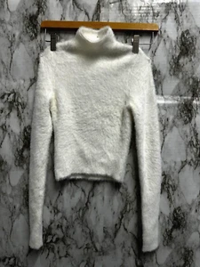 BABATON Worn once Faux fur mock turtleneck sweater Women xs - Picture 1 of 5