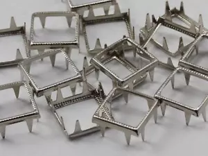 8 x 8 mm Vierkant Felgenfassungen 36 Stück Silber - Bild 1 von 1
