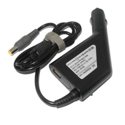65W Laptop Car Charger Adapter w/USB For Lenovo IBM Thinkpad Notebook Mini Dock - Image 1 of 4